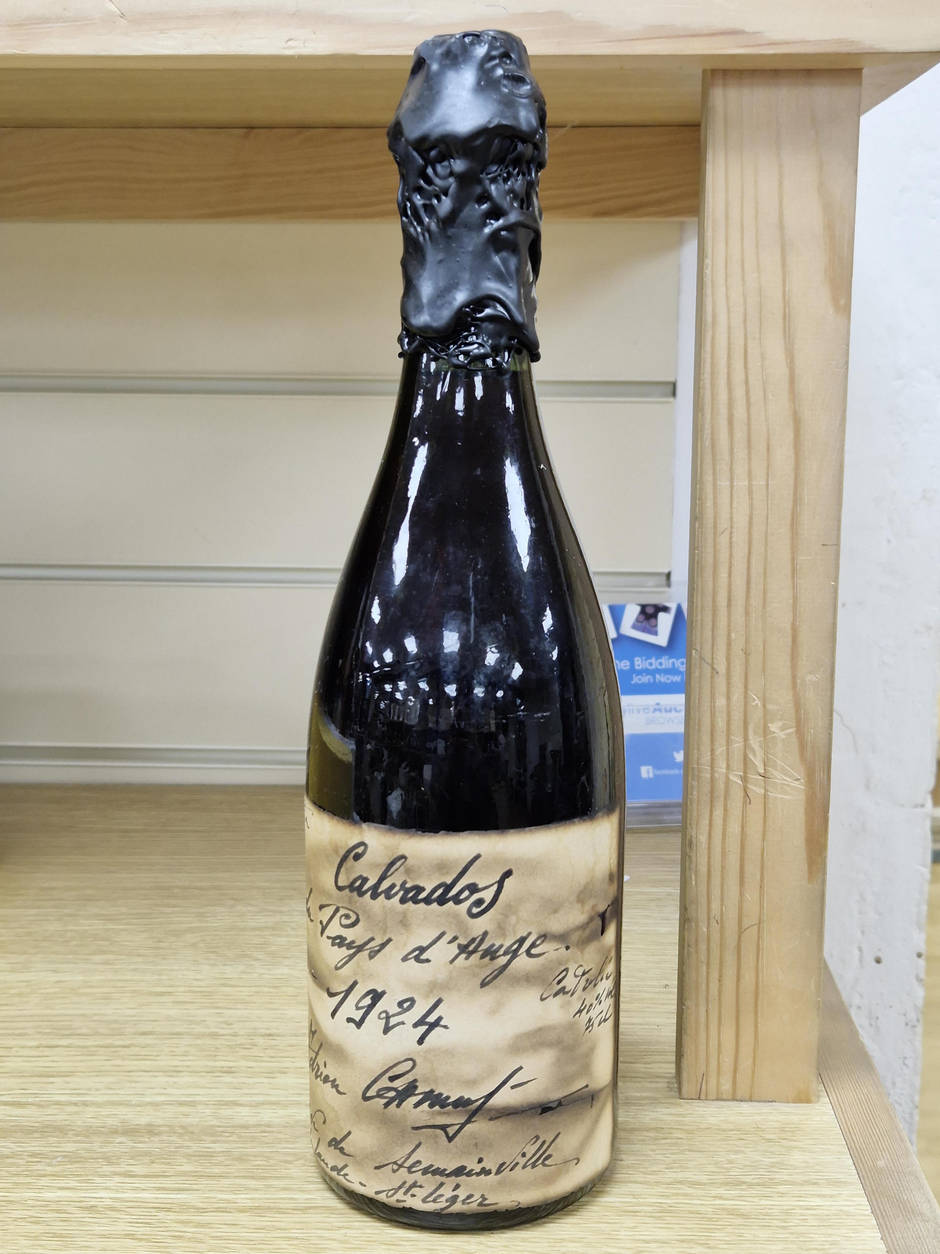 A bottle of Calvados du Pays d’Ange, 1924